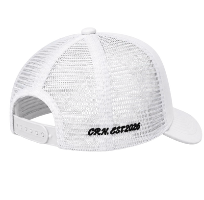 CRN TRUCKER CAP WHITE/BLACK