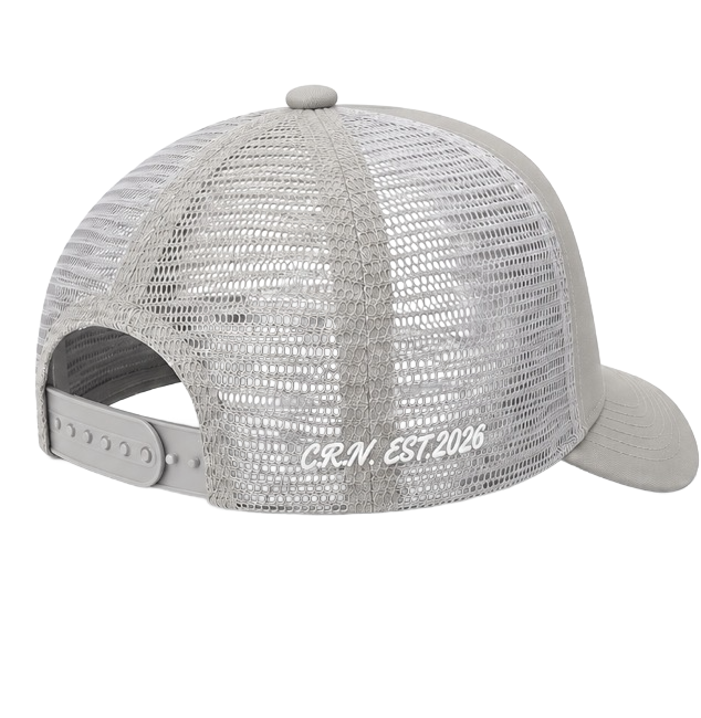 CRN TRUCKER CAP LIGHT GREY/WHITE