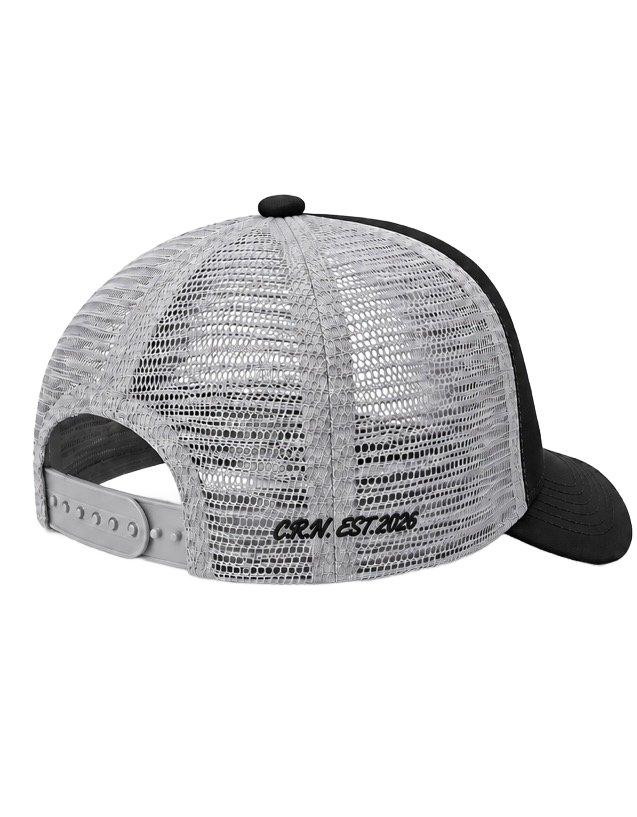 CRN TRUCKER CAP GREY/BLACK