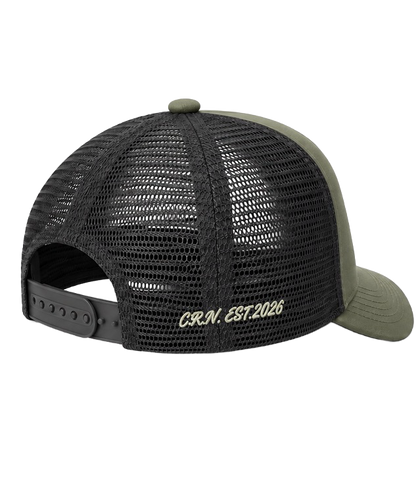 CRN TRUCKER CAP KHAKI/BLACK