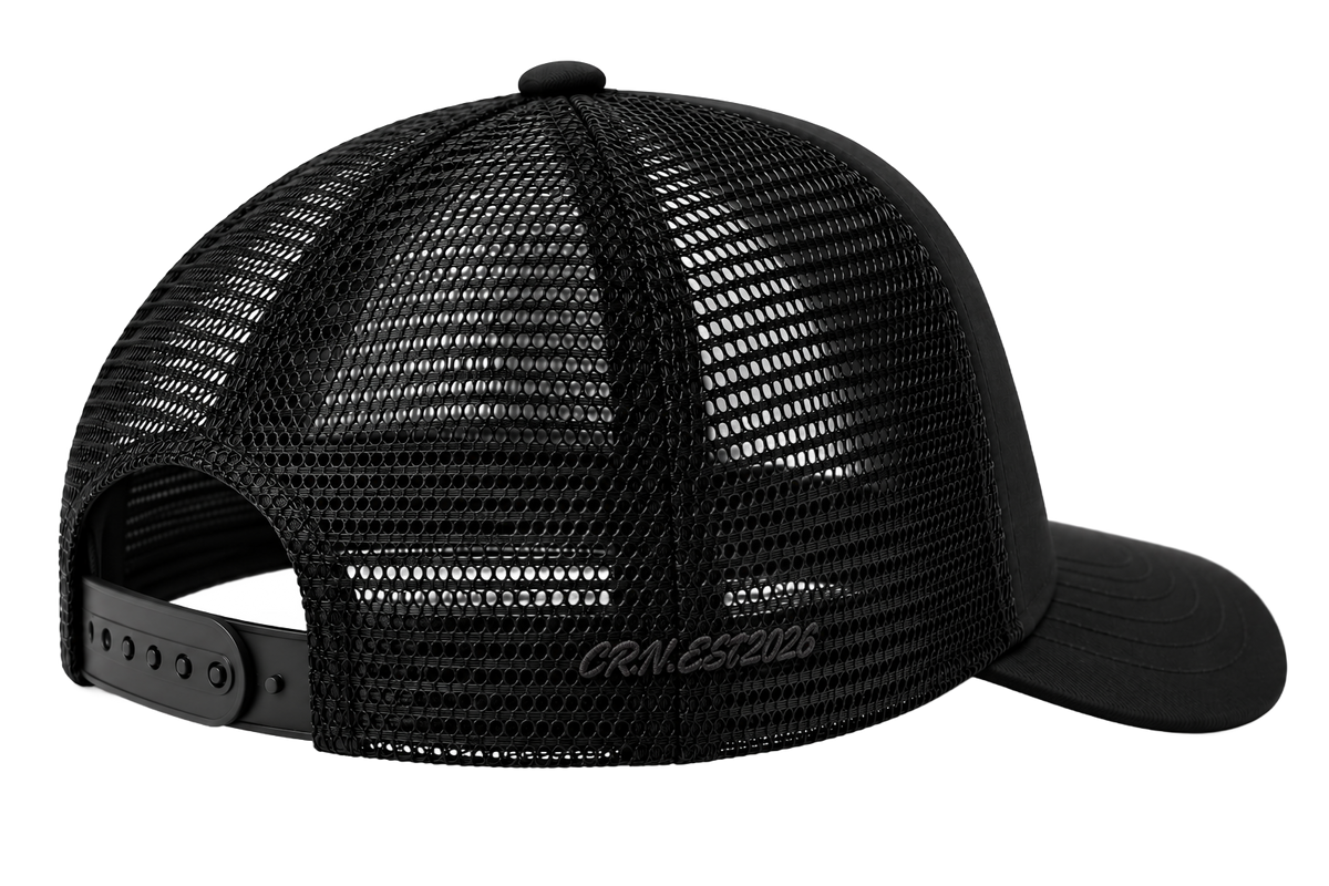 CRN TRUCKER CAP TRIPLE BLACK